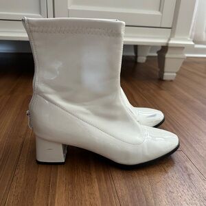 White Heeled Ankle Boots